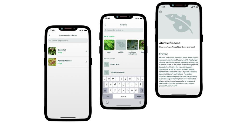 A screen from the Plant Finder app.