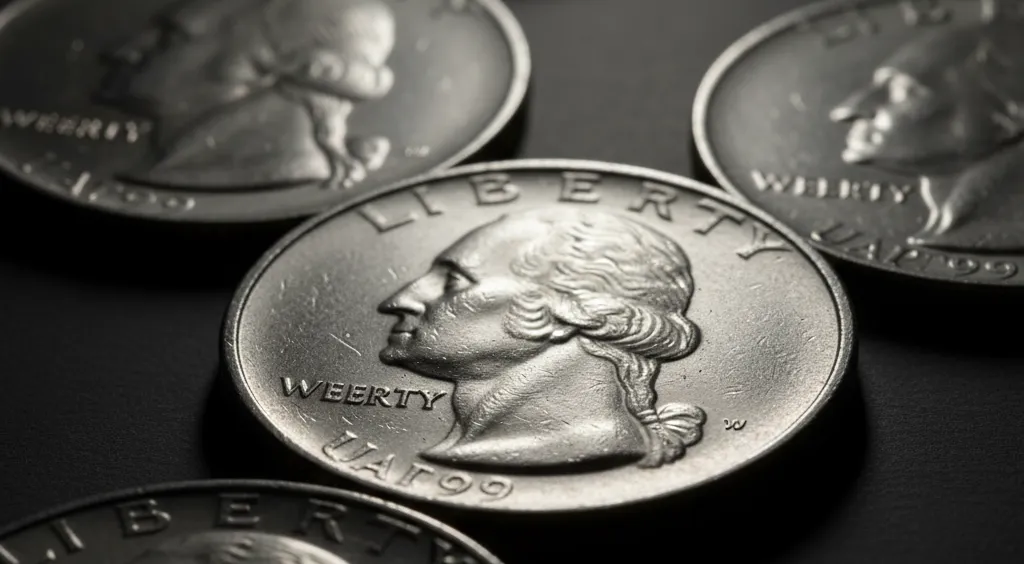 quarters on the table